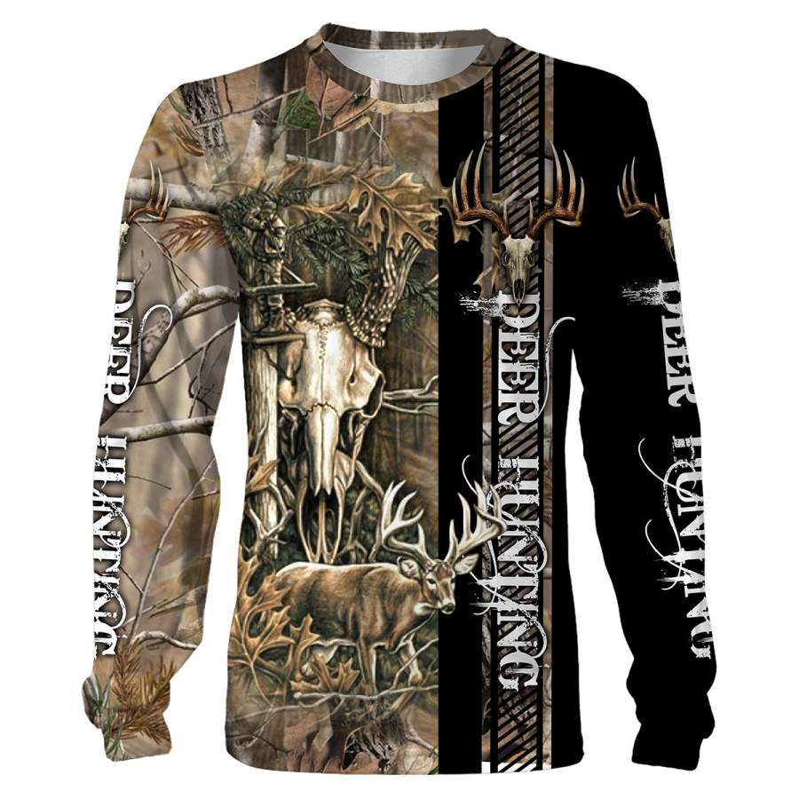 Beautiful Deer hunting 3D All over print Shirts, face shield – Personalized hunting gift for deer hunters