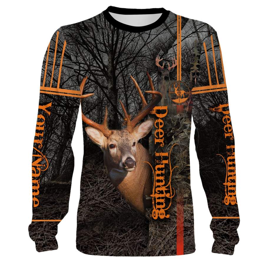 Best Deer hunting clothes Custom Name 3D All over print shirts, face shield – Personalized hunting gift – FSD360