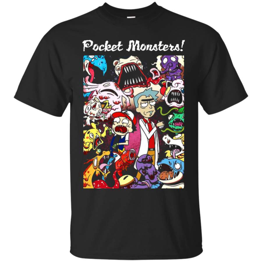 AGR Rick And Morty Pocket Monsters Pokemon Mashup T-Shirt