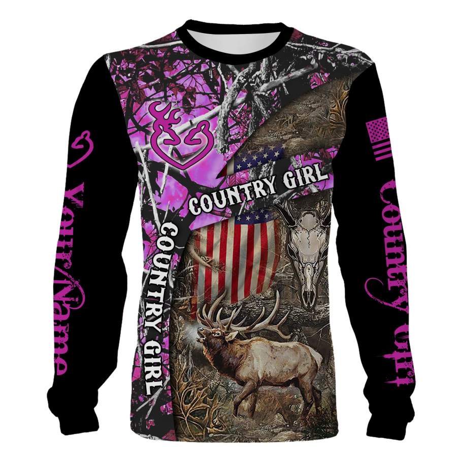 Beautiful Country girl Custom Name 3D All over print Shirts, Face shield – personalized hunting gifts – FSD295