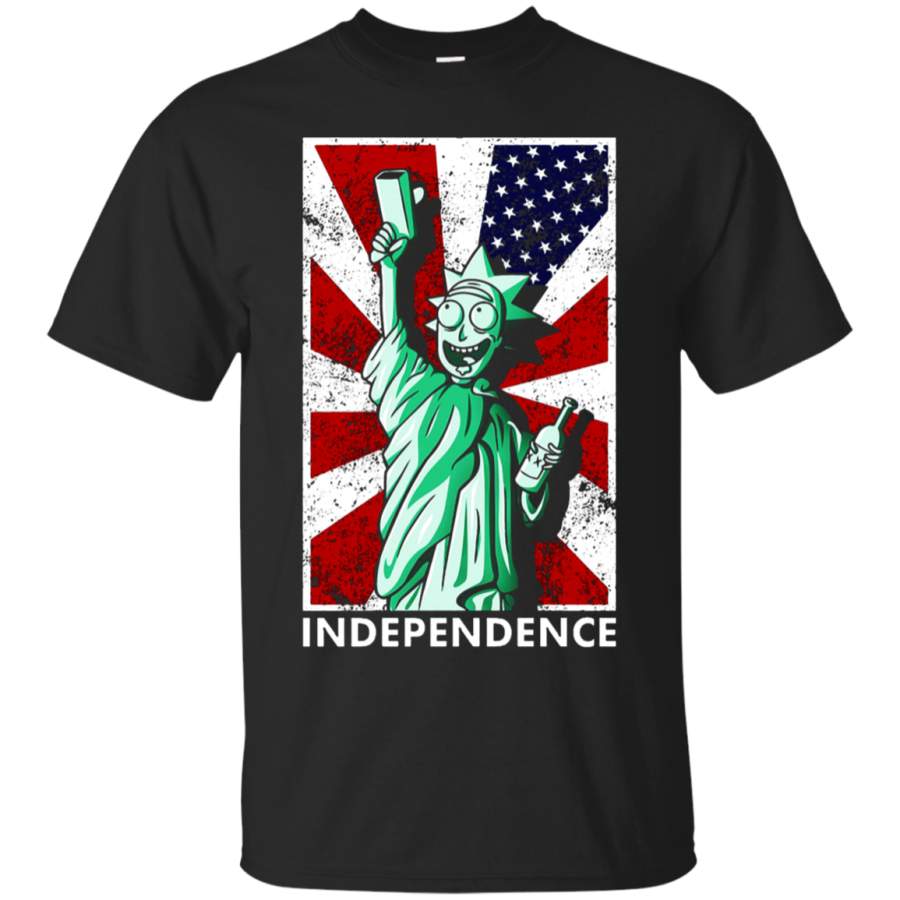 AGR Rick And Morty Statue Of Liberty Independence Day 4th Of July T-Shirt