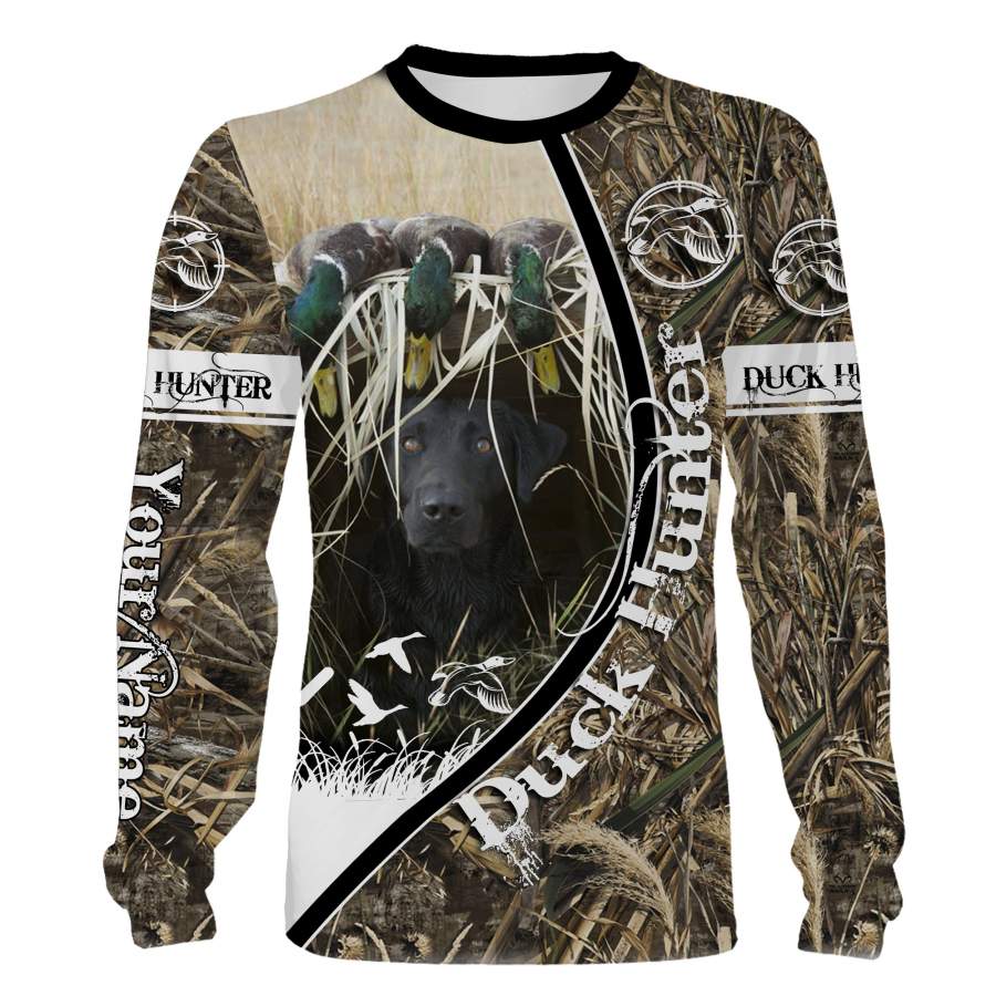 Duck hunting Custom Name 3D All over print Shirts, Face shield – personalized hunting gifts – FSD287