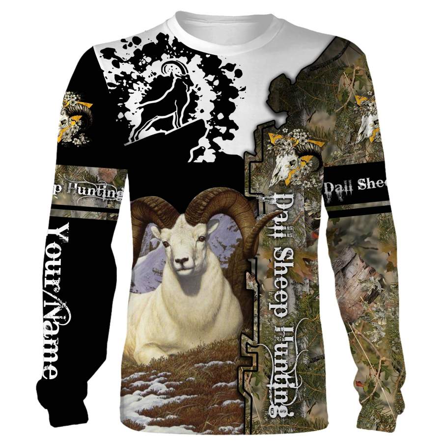 Dall Sheep hunting Custom Name 3D All over print Shirts, Face shield – personalized hunting gifts – FSD290