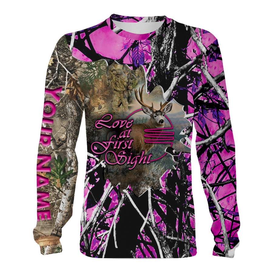 Country girl pink camo Custom Name 3D All over print Shirts, Face shield – personalized hunting gifts – FSD252