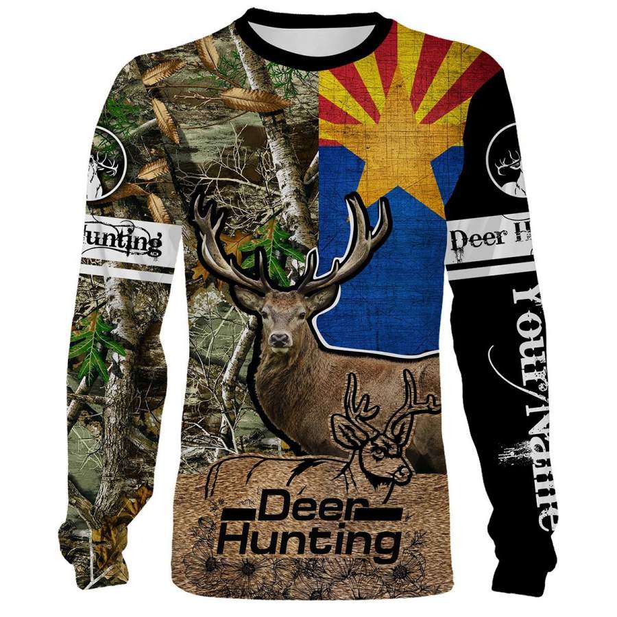 Arizona Archery Mule deer hunting Custom Name 3D All over print Shirts, Face shield – personalized hunting gifts – FSD260