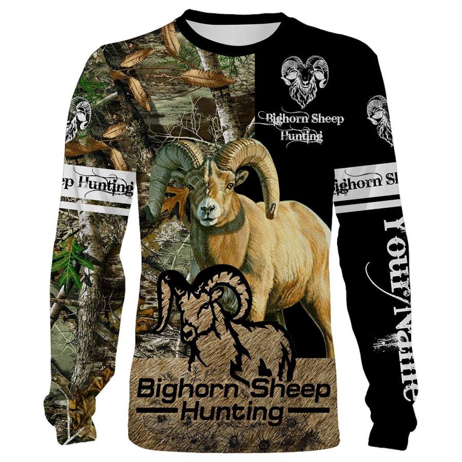 Bighorn Sheep hunting Custom Name 3D All over print shirts – personalized hunting gifts – FSD242