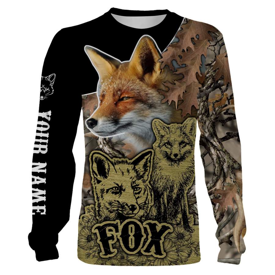 Fox hunting Custom Name 3D All over print shirts – personalized hunting gifts – FSD225