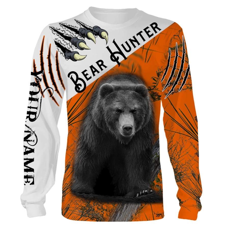 Black Bear hunting Custom Name 3D All over print shirts – personalized hunting gifts – FSD227