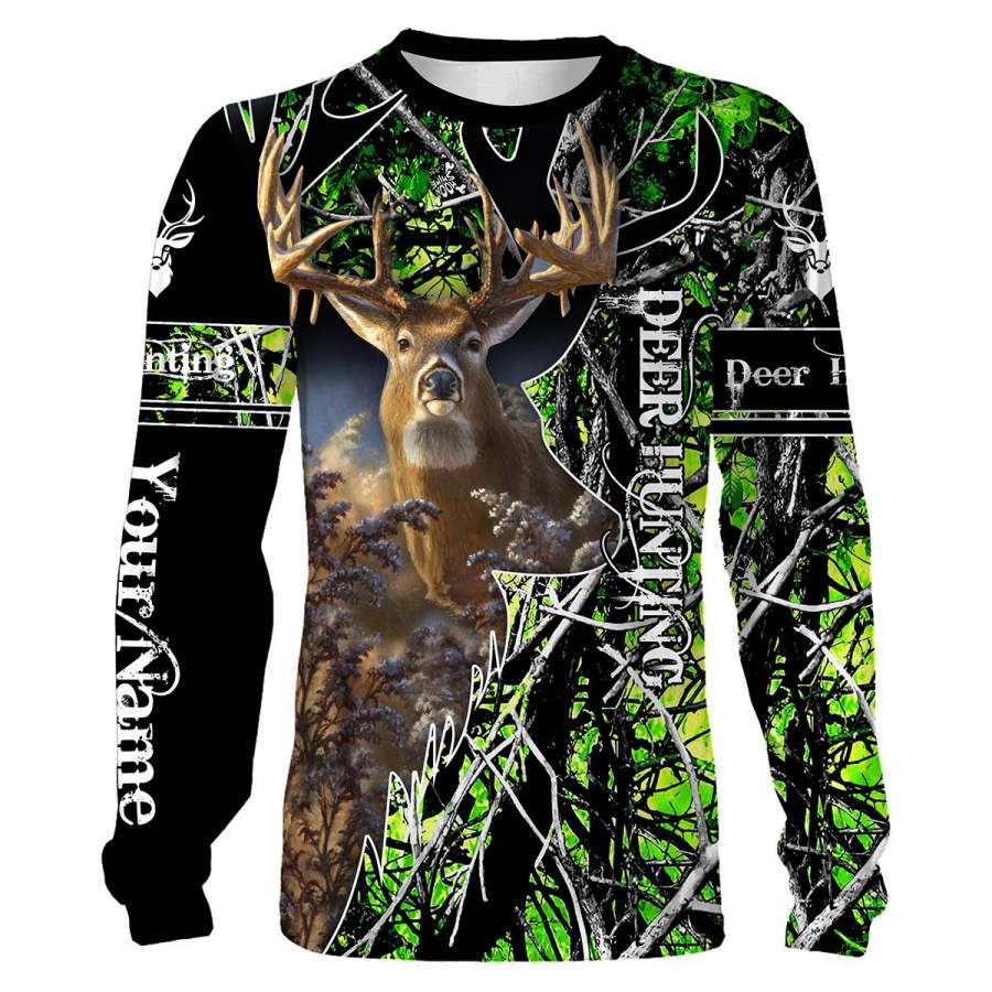 Deer hunting Custom Name 3D All over print Shirts – Personalized hunting gift – FSD189