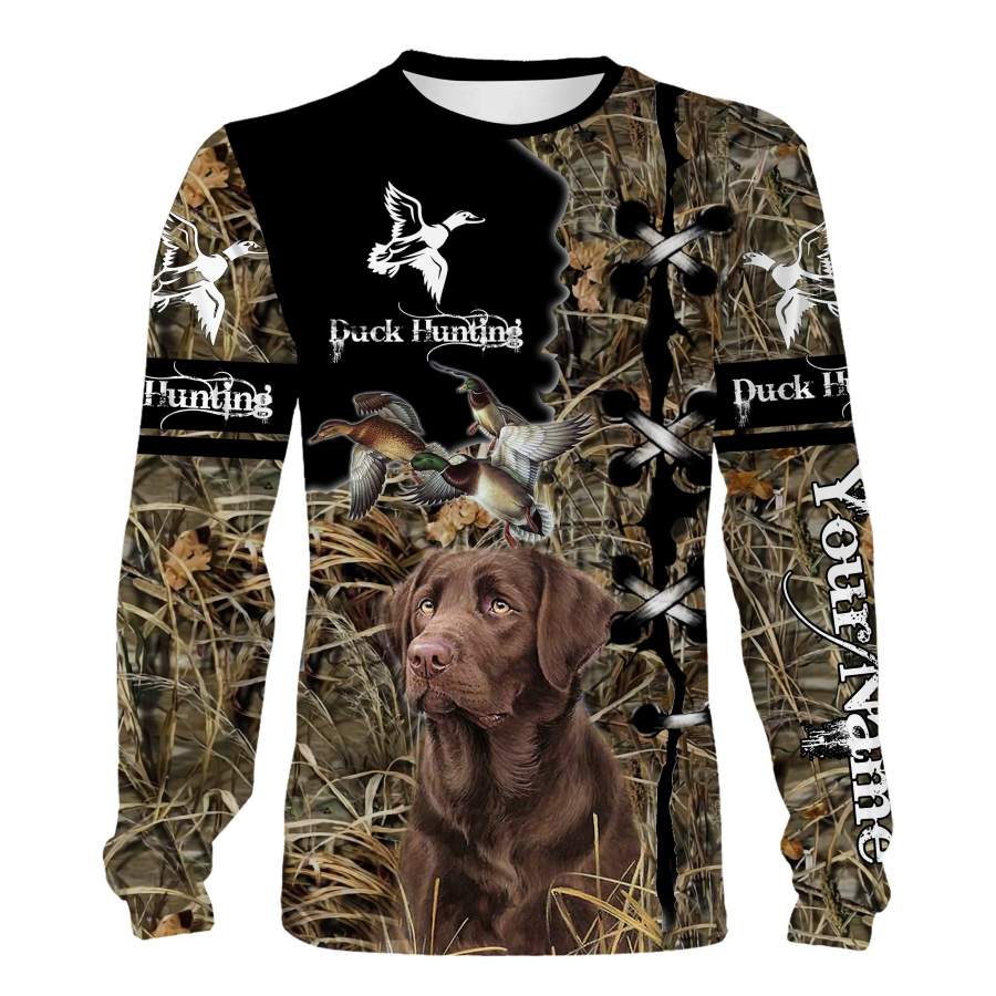 Duck hunting Custom Name 3D All over print Shirts – Personalized hunting gift – FSD176