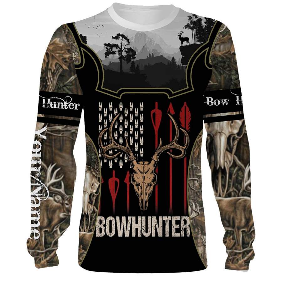 Bow Hunting Custom Name 3D All over print Shirts – Personalized hunting gift – FSD170