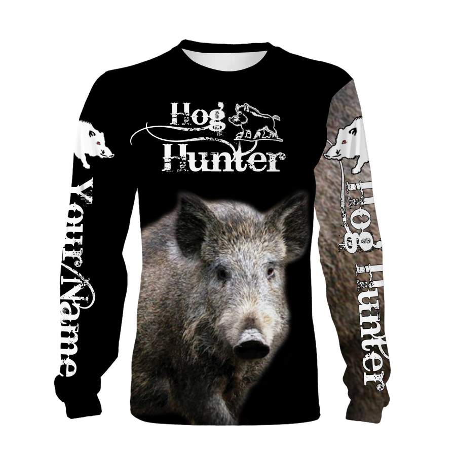 Feral Hog hunting Custom Name 3D All over print T-shirt, Long sleeve, Hoodie, Zip up hoodie – FSD162