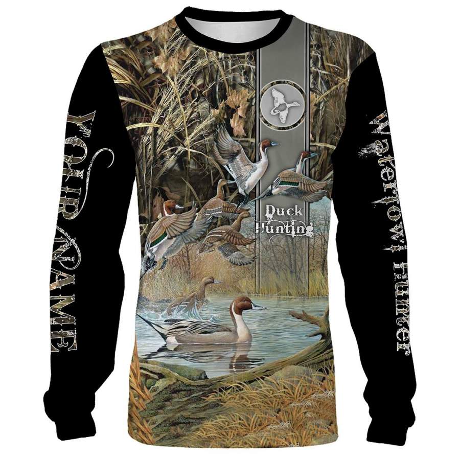 Duck hunting Custom Name 3D All over print Shirts – Personalized Duck hunting gift – FSD123