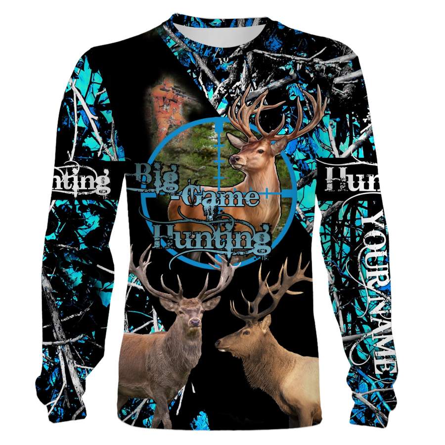 Big-game hunting Custom Name 3D All over print shirts – Personalized hunting gifts – FSD143