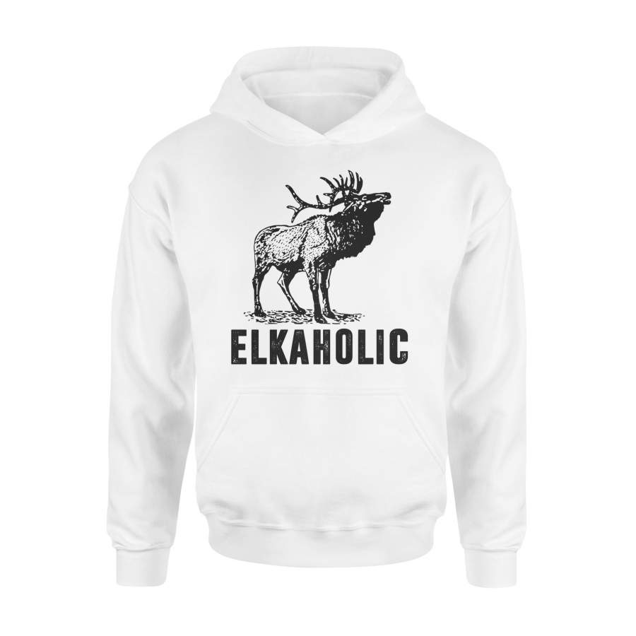 Elkaholic – Funny Elk hunting Hoodie – FSD130