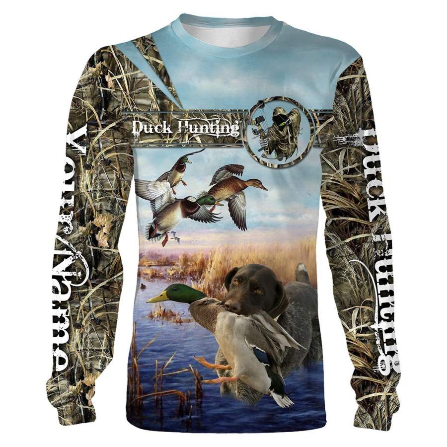 Duck hunting Custom Name 3D All over print T-shirt, Long sleeves, Hoodie, Sweatshirt – FSD138