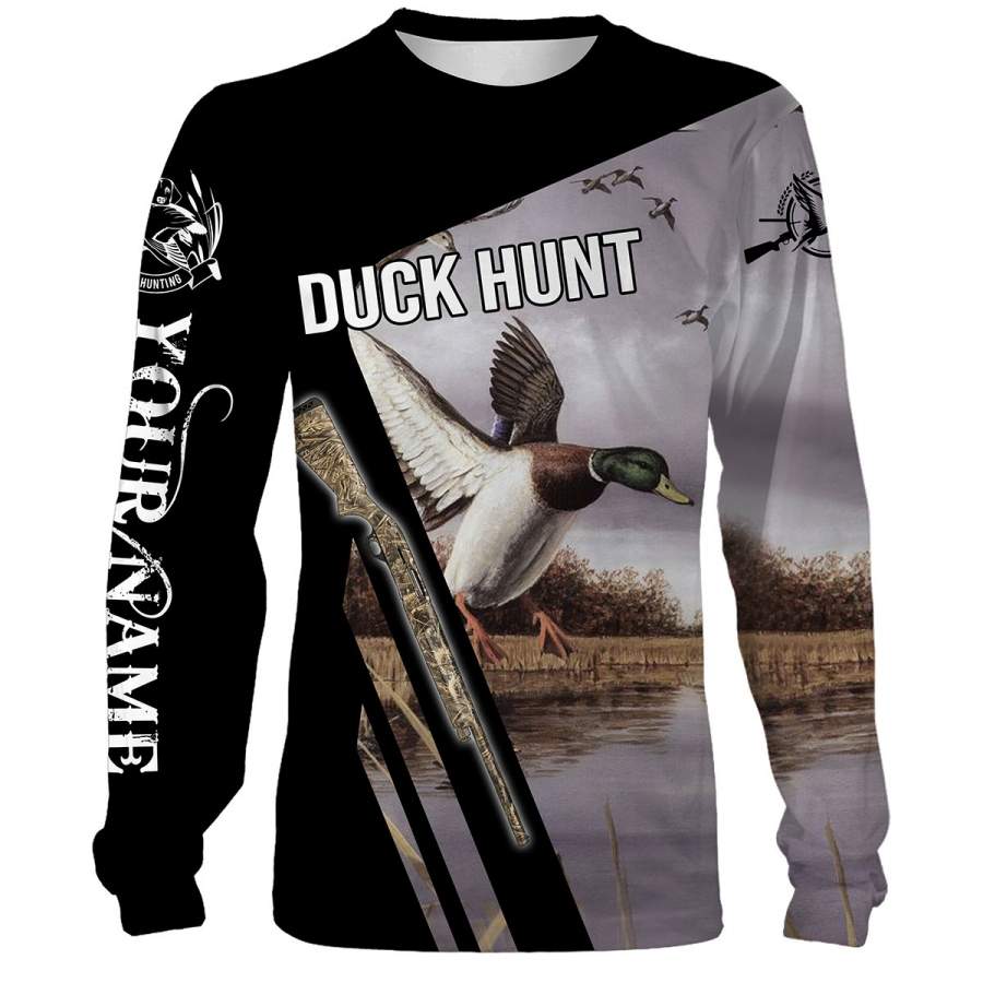 Duck hunting Custom Name 3D All over print T-shirt, Long sleeves, Hoodie, Sweatshirt – FSD139