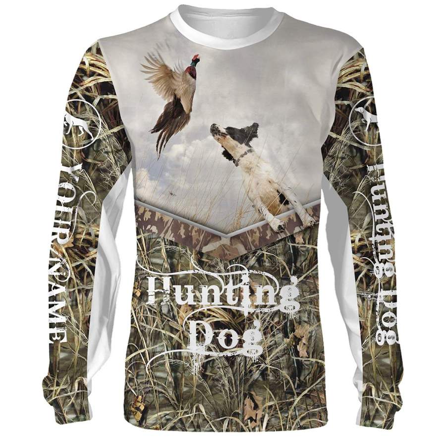 Best Hunting Dog Custom Name 3D All over print T-shirt, Long sleeves, Hoodie, Zip up hoodie Plus size – FSD131