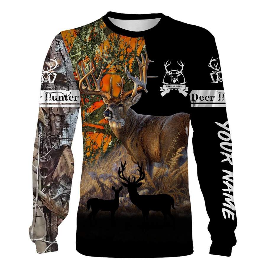 Deer hunting Custom Name 3D All over print T-shirt, long sleeves, Hoodie, Zip up Hoodie – FSD120