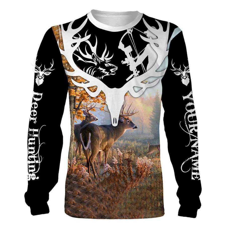 Deer hunting Custom Name 3D All over print T-shirt, long sleeves, Hoodie, Zip up Hoodie – FSD118