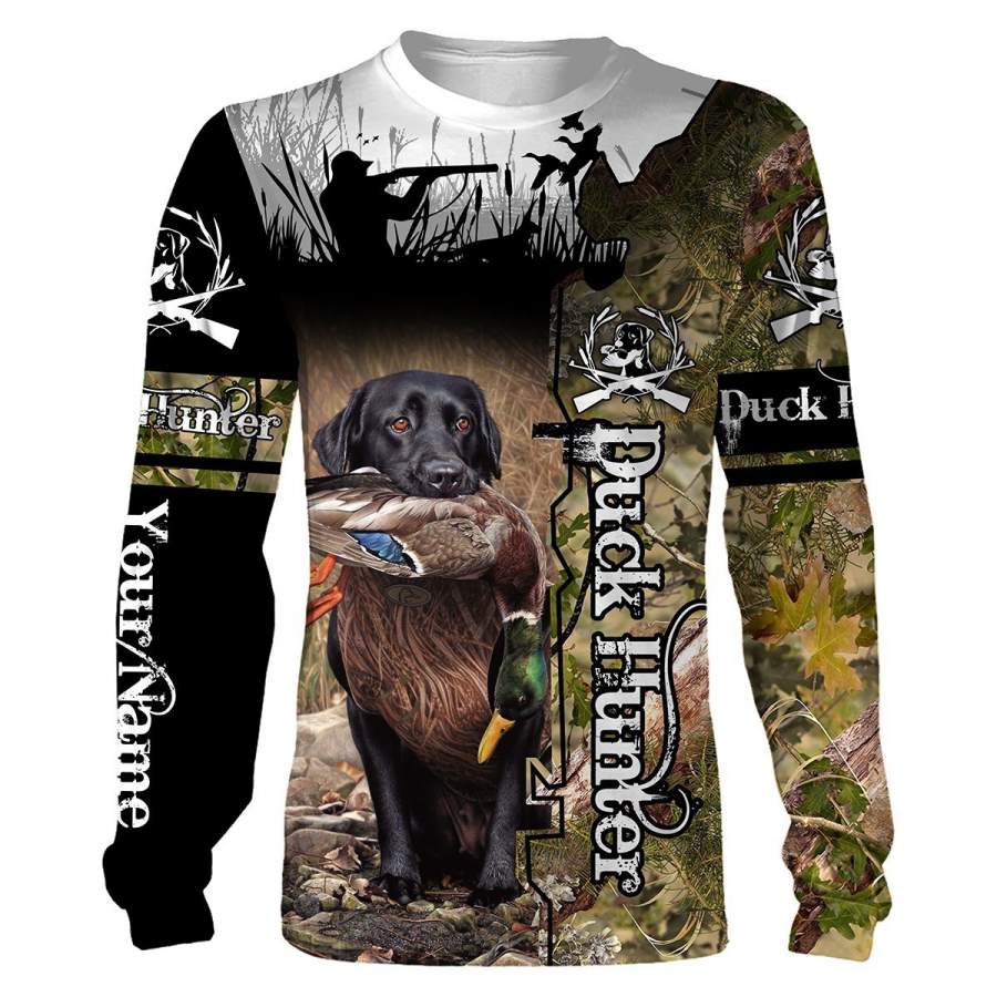 Duck hunting dog Custom Name 3D All over printed shirts, Long sleeves, Hoodie, Zip up hoodie, Sweatshirt – FSD90