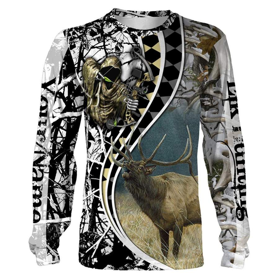 Elk Hunting Custom Name 3D All Over print shirts Personalized gift – FSD80