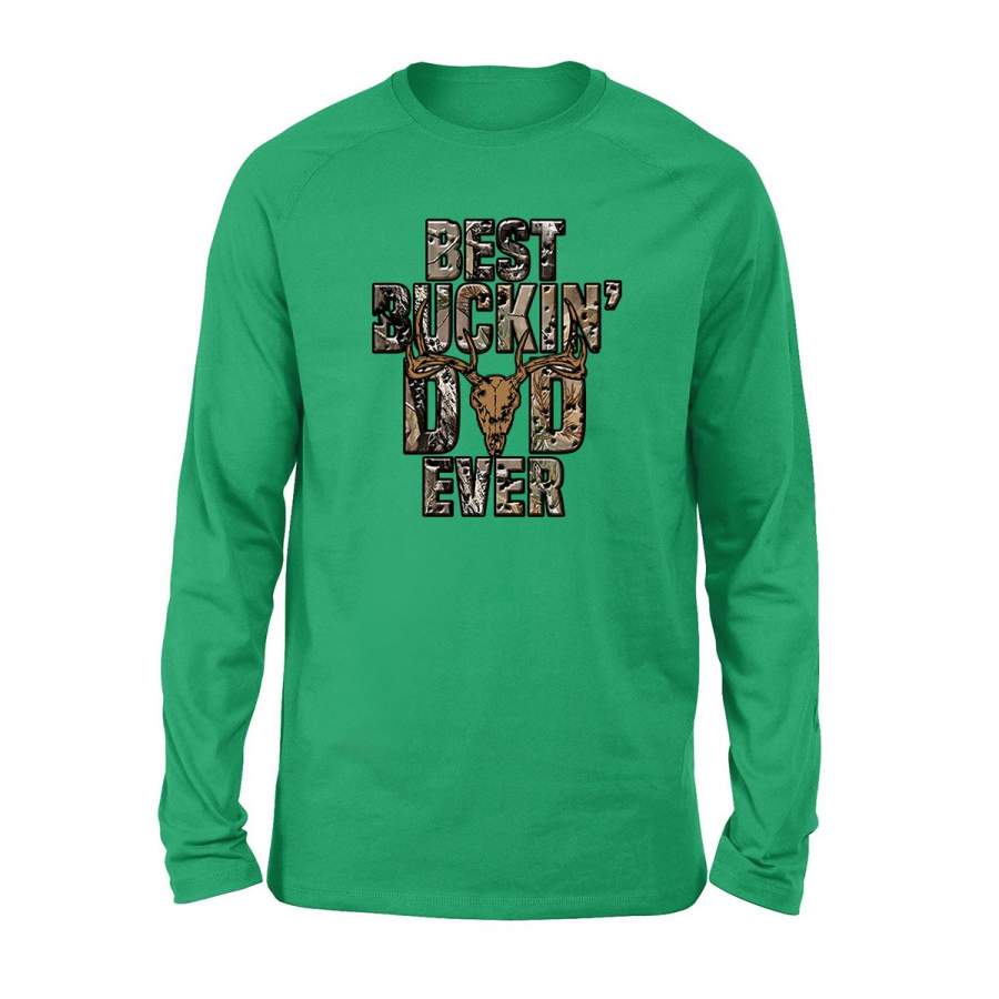 Deer Hunting Shirts Best Buckin’ Dad Ever NQS132 – Standard Long Sleeve