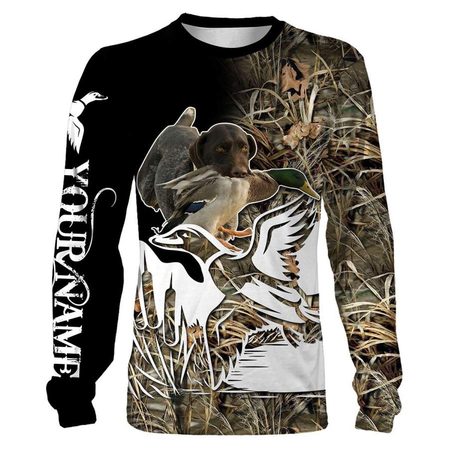 Duck Hunting Custom Name All over print T-shirt, Long Sleeves, Hoodie, Zip up Hoodie – FSD60