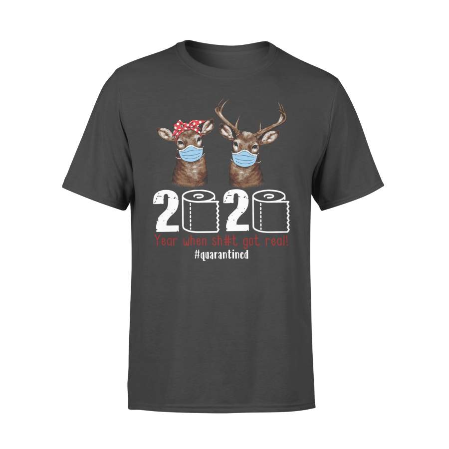 Deer hunting funny shirt 2020 quarantined