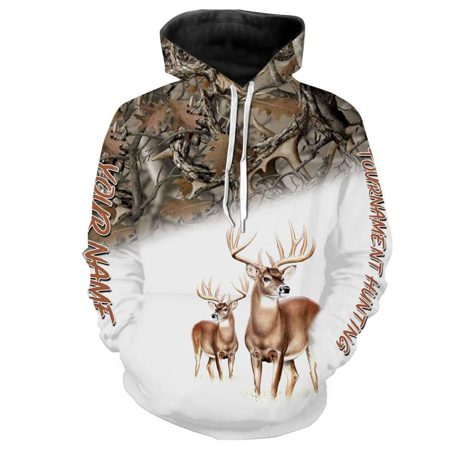 Deer tournament Hunting customize name all over print shirts personalized gift NQS213