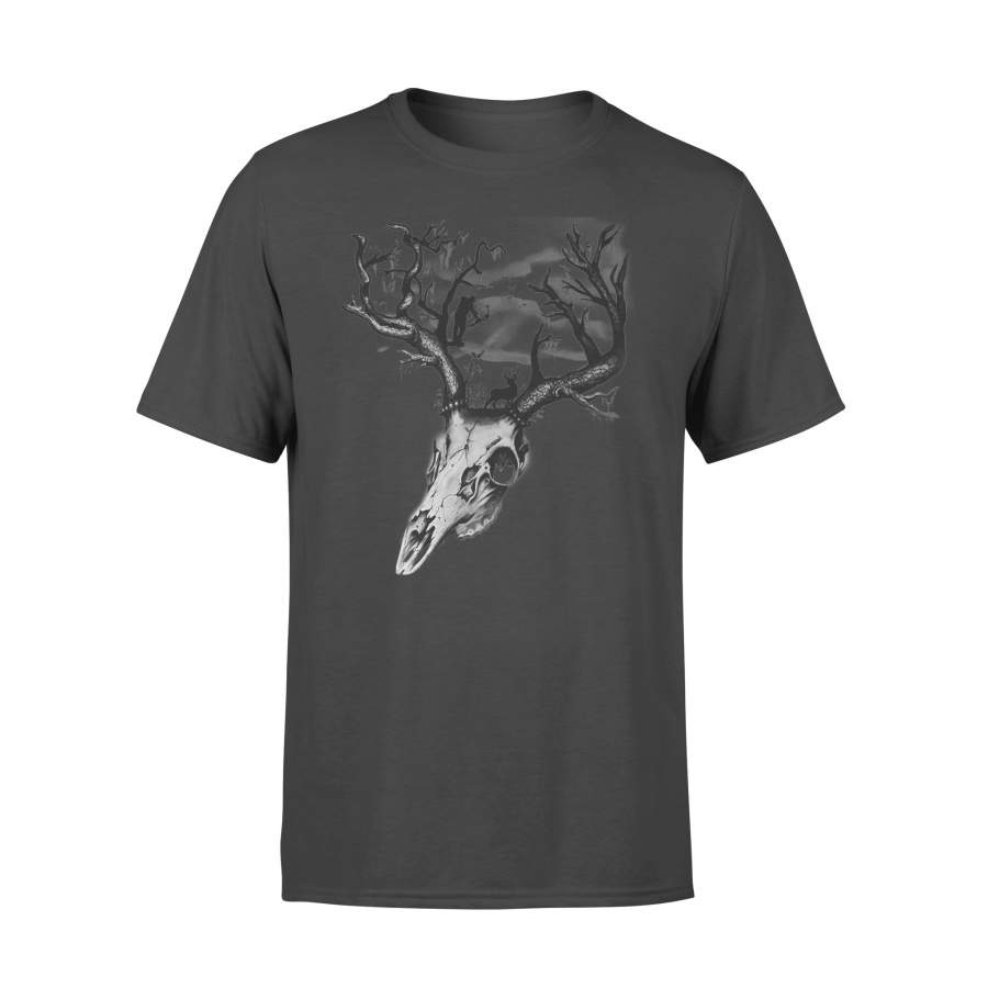 Beautiful Deer Hunting Tattoo Clothes For Men, Women NQS124- Standard T-shirt