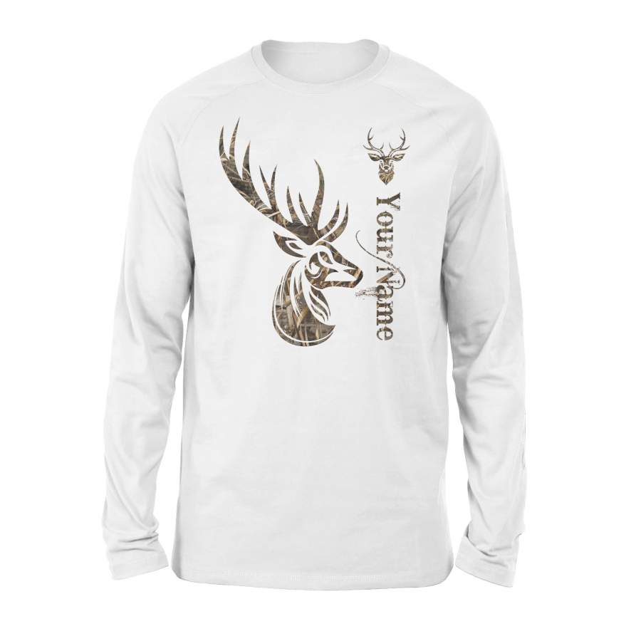 Deer hunting camo deer hunting tattoo personalized shirt perfect gift – Standard Long Sleeve