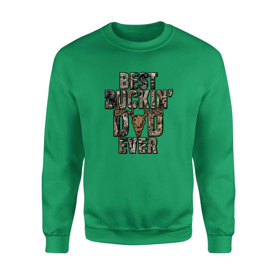 Deer Hunting Shirts Best Buckin’ Dad Ever NQS132 – Standard Fleece Sweatshirt