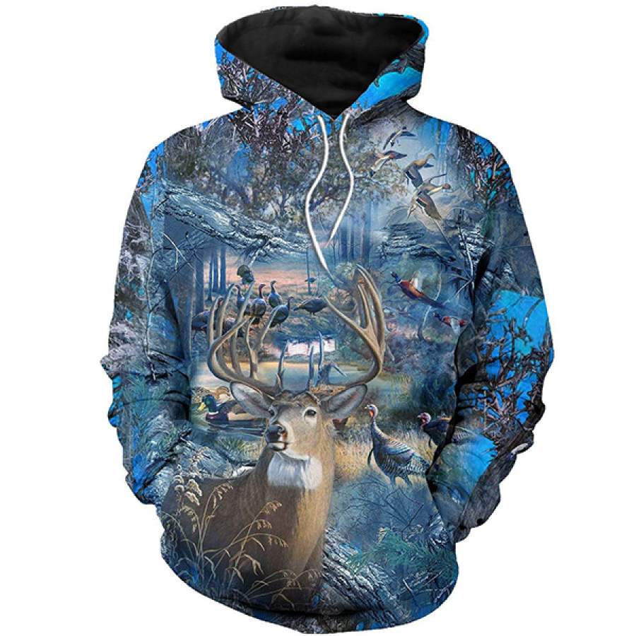 Deer Hunting Camo Hunting clothes 3D all over Print Hoodie, long sleeve, zip up hoodie plus size – NQS77