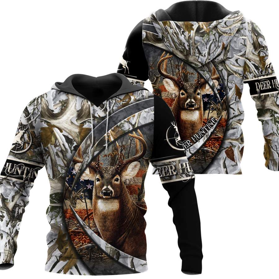 DEER HUNTING CLOTHES MENS WOMENS CAMO AMERICAN FLAG 3D ALL OVER PRINT NQS87 T-SHIRT, LONG SLEEVE, HOODIE, ZIP UP HOODIE, TANK TOP PLUS SIZE PQB