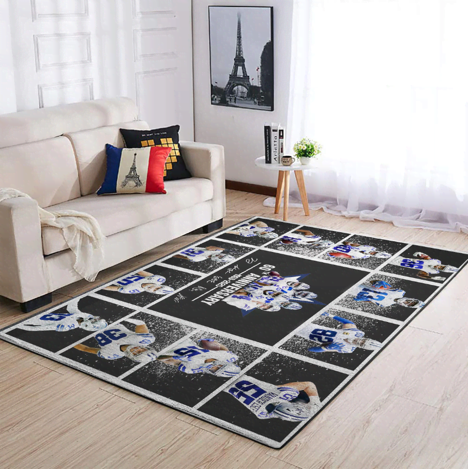 Dallas Cowboys Area Rug 60Th, Football Area Rug Floor Decor