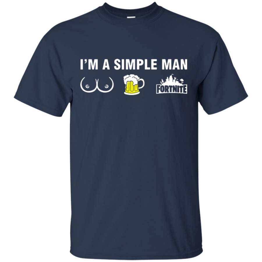 AGR I’m A Simple Man Boobs Beer Fortnite T-Shirt