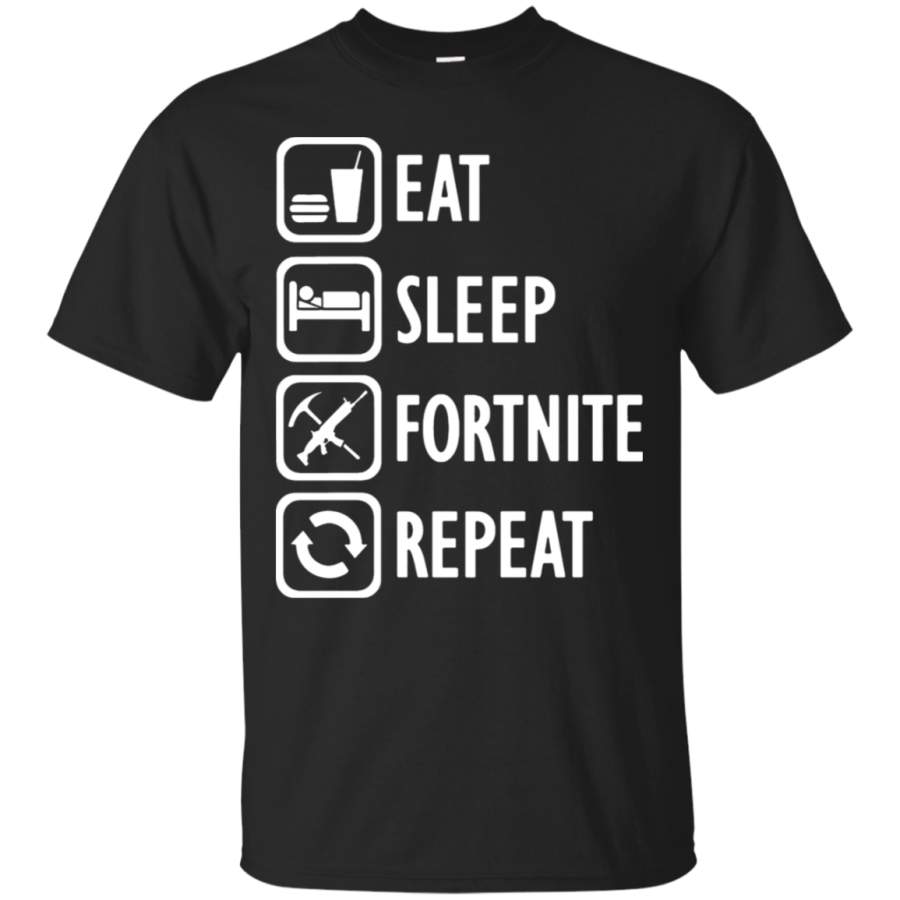 AGR Eat Sleep Fortnite Repeat For Gamer Fortnite Battle Royale T-Shirt