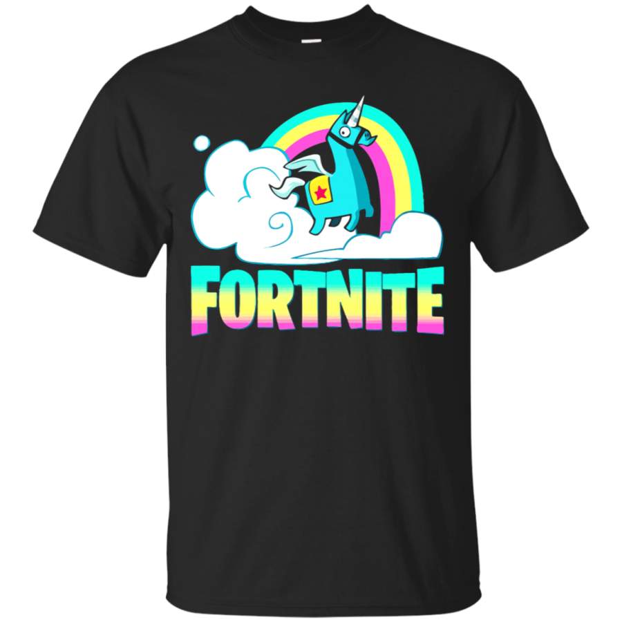 AGR Fortnite Battle Royale Rainbow Llama Unicorn T-Shirt