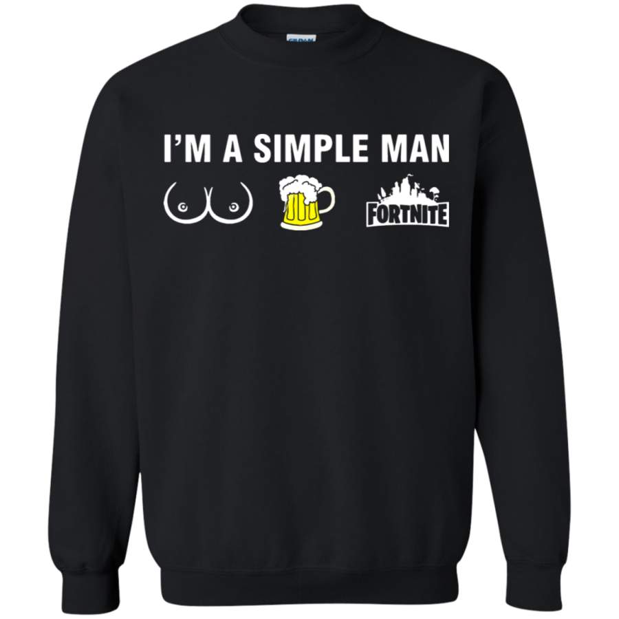 AGR I’m A Simple Man Boobs Beer Fortnite Sweatshirt