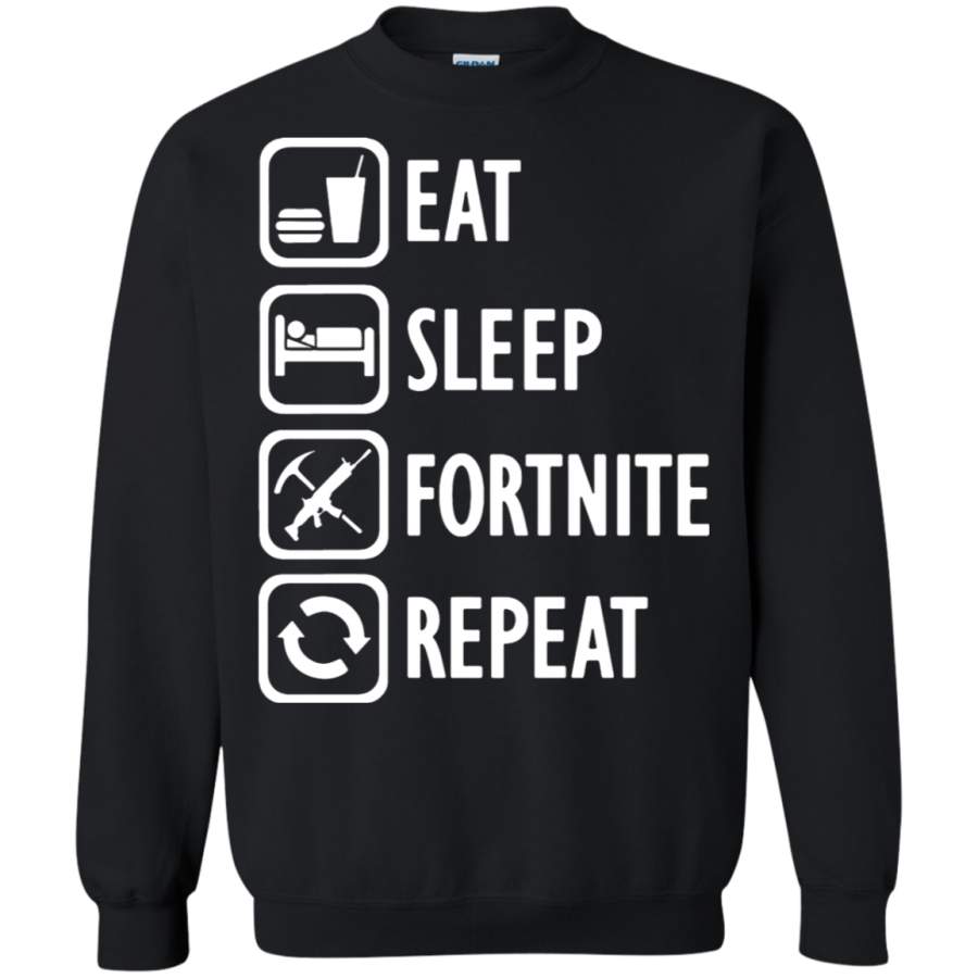 AGR Eat Sleep Fortnite Repeat For Gamer Fortnite Battle Royale Sweatshirt