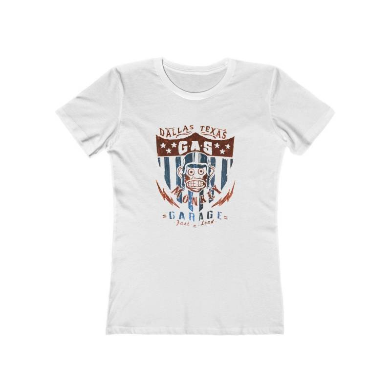 Gas Monkey Dallas Garage American Cream Womens T Shirt