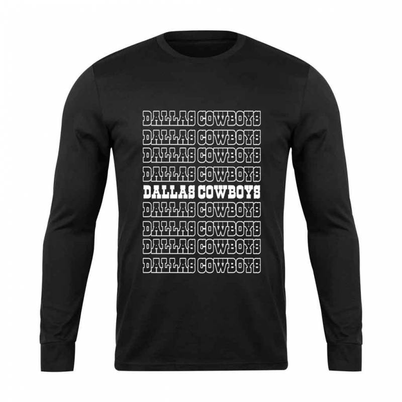 Dallas Cowboys Name Logo Long Sleeve T-Shirt