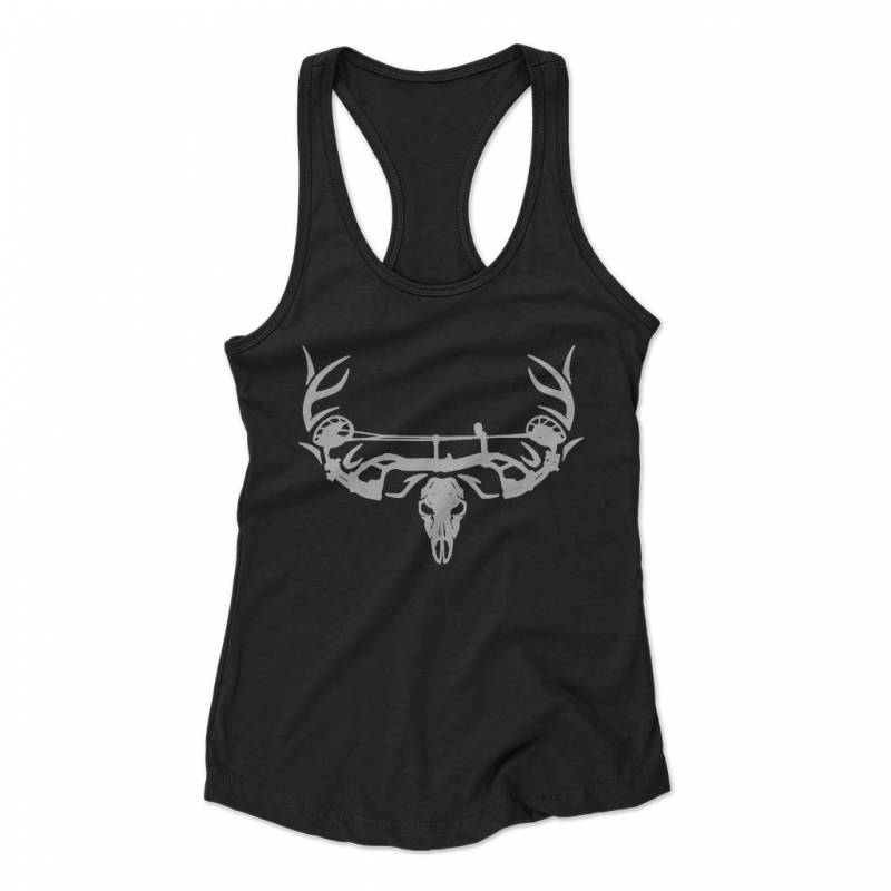 Archery Bow Hunting Deer Skull Woman’s Racerback Tank Top