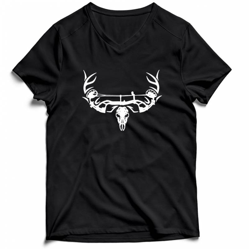 Archery Bow Hunting Deer Skull Men’s V-Neck Tee T-Shirt