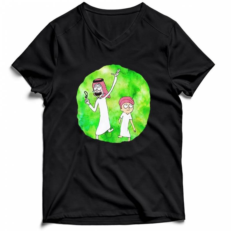 Arabian Rick And Morty Men’s V-Neck Tee T-Shirt