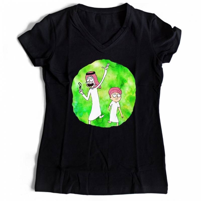 Arabian Rick And Morty Women’s V-Neck Tee T-Shirt