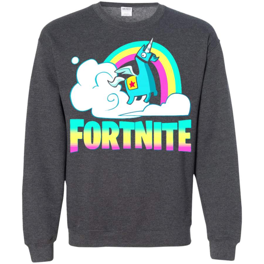 AGR Fortnite Battle Royale Rainbow Llama Unicorn Sweatshirt