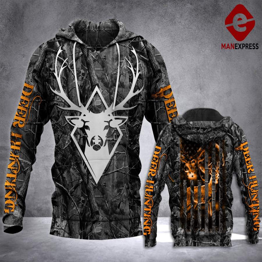 DeerHunting Camo Flag 3D printed hoodie TT