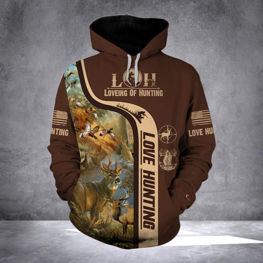 DEER HUNTING HOODIE 3D ALL OVER PRINT